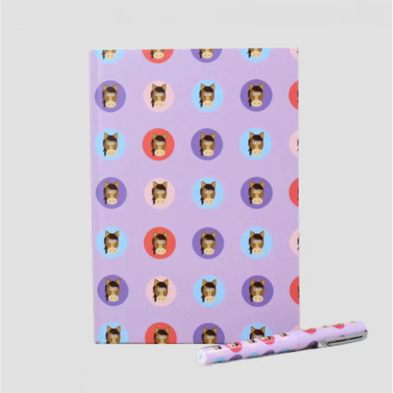 Cartoon Horse Notebook With Pen